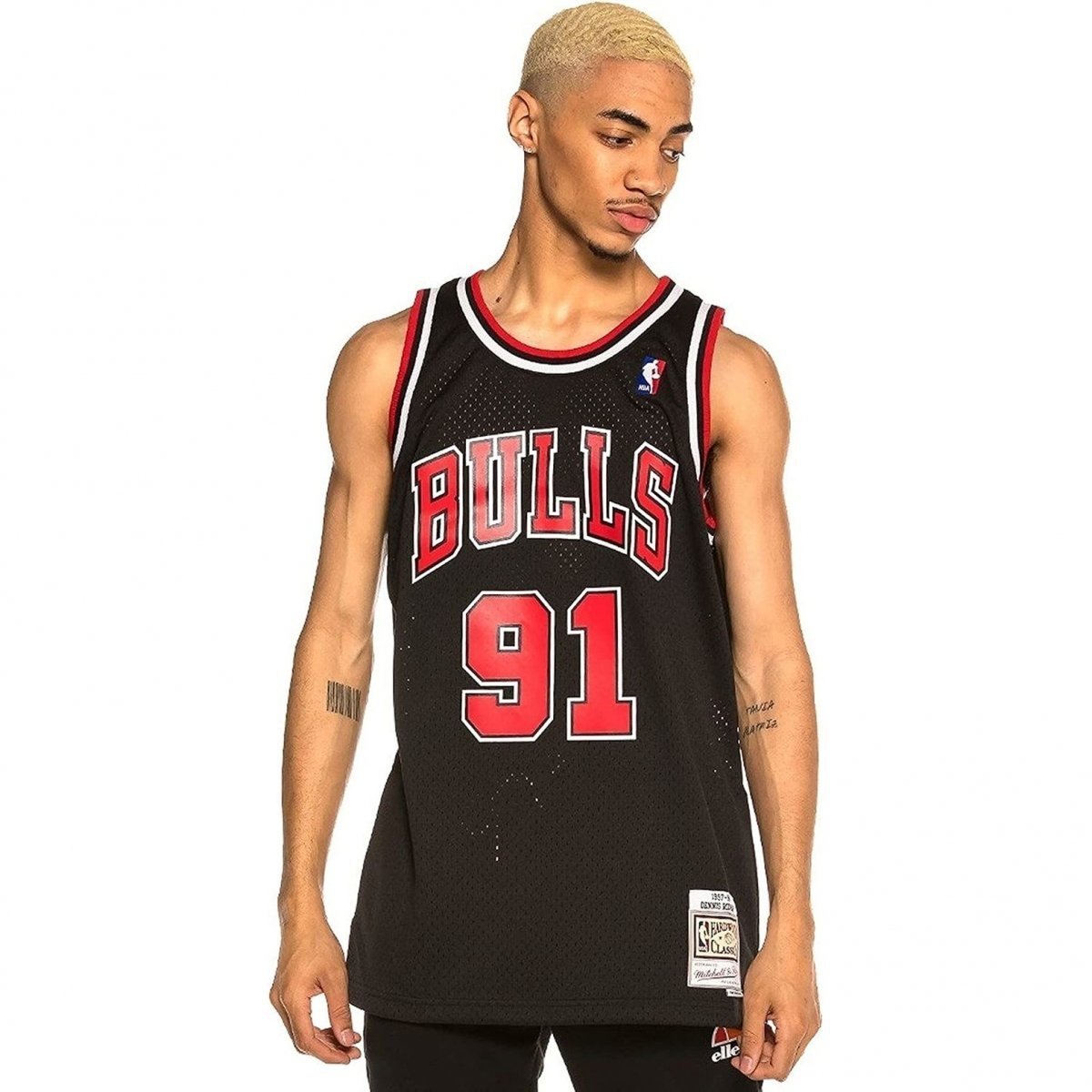Chicago Bulls Scottie Pippen Black Red Swingman Jersey Mitchell & Ness  — Size XL