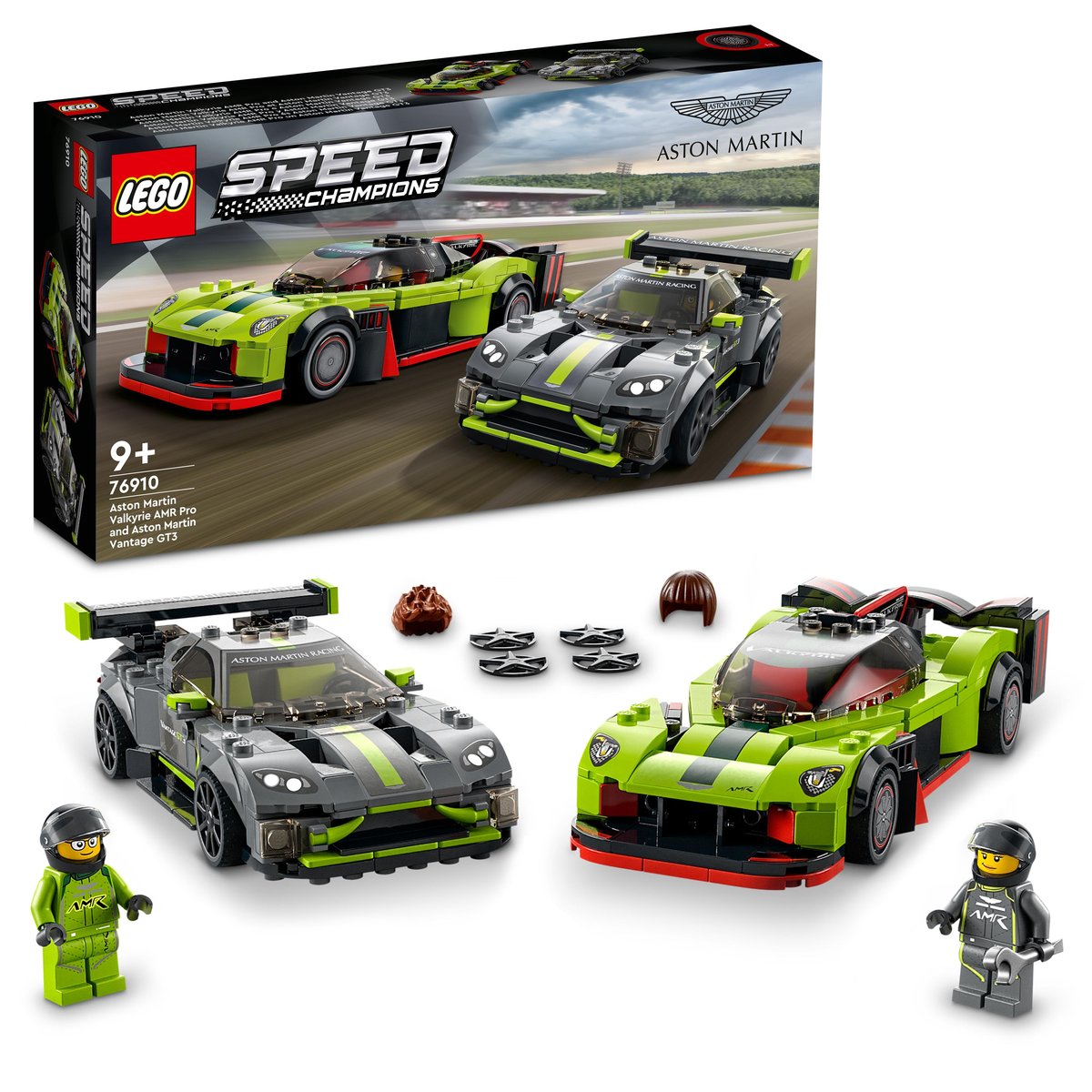 LEGO Speed Champions, klocki, Aston Martin Valkyrie AMR PRO i Aston Martin  Vantage GT3, 76910 - LEGO