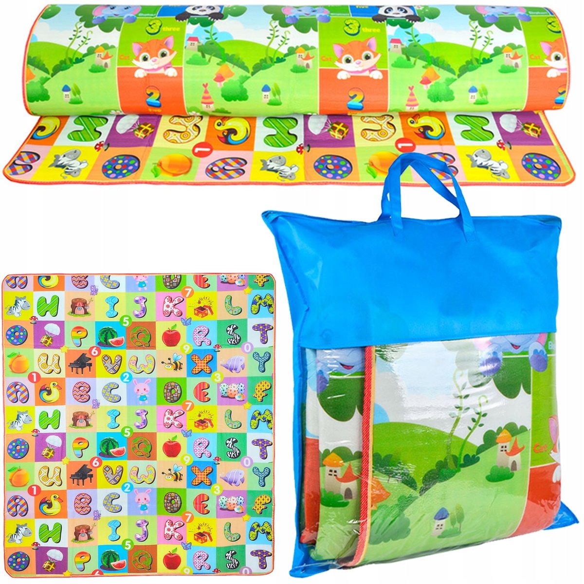 Piankowa duża edukacyjna mata dywan 200x180 gruba x351 elektrostator