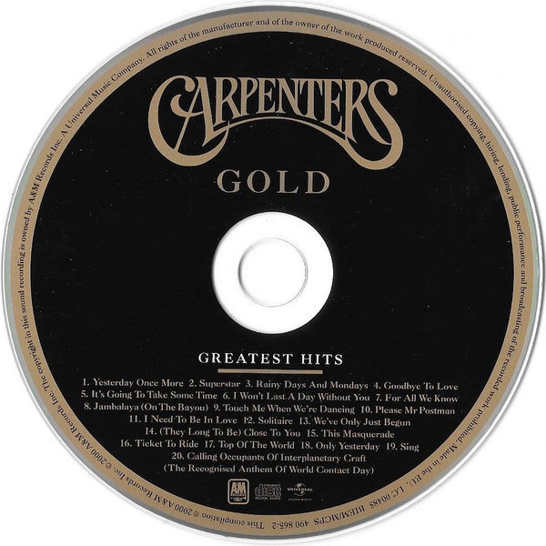 Carpenters Gold: Greatest Hits (Remastered) - Carpenters