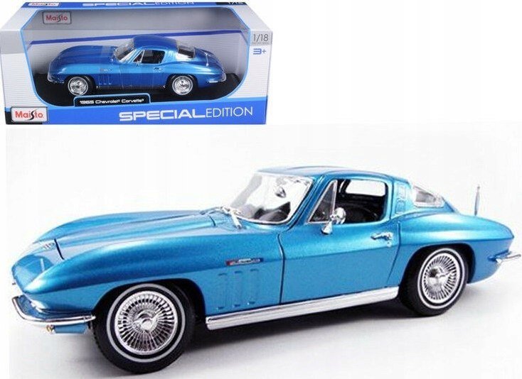 Maisto 1965 Chevrolet Corvette 特別版 1965 Chevrolet Corvette Special Edition Diecast Boxed 1:18