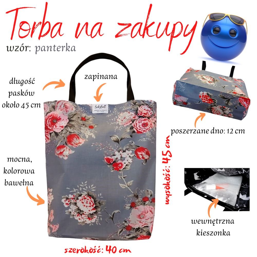 Torba na zakupy bawełniana siatka eko shopperka / BabyBall