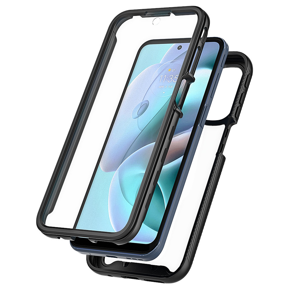 Custodia SEAHAI Per Motorola Moto G31/G41 – Trasparente Con Protezione Schermo Integrata, Antiurto Militare, Blu Scuro - 3