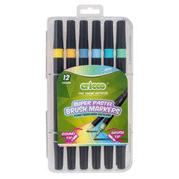 Pastel Brush Markers 12 Pack