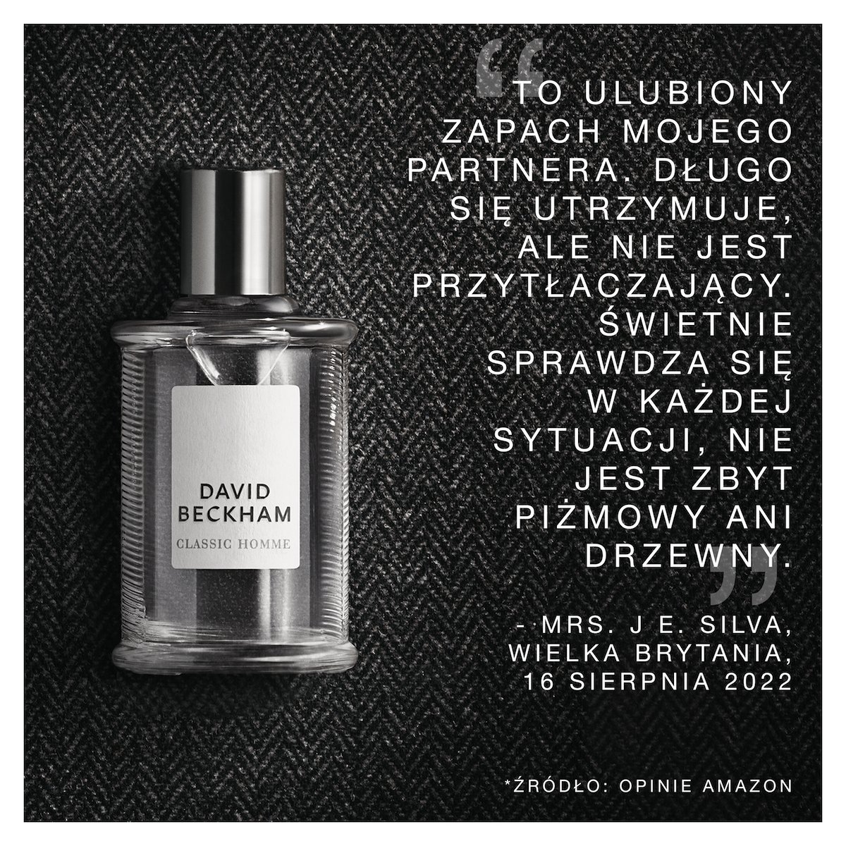 David Beckham, Classic Homme, Woda toaletowa dla mężczyzn, 50 ml