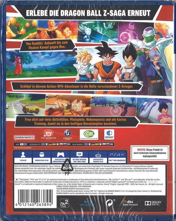 Bandai Namco Entertainment Dragon Ball Z: Kakarot (PS4) : : Jeux  vidéo