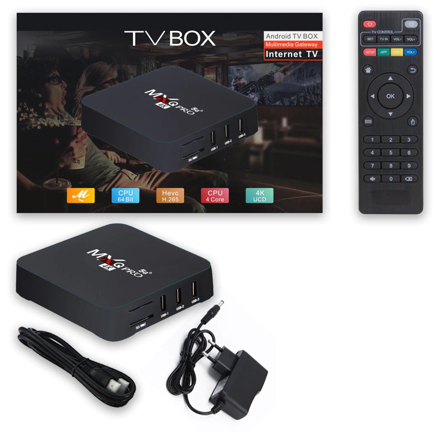 SMART BOX TV 4K WiFi BT BLUETOOTH 5.0 PRZYSTAWKA SMART ANDROID 11 2/16GB