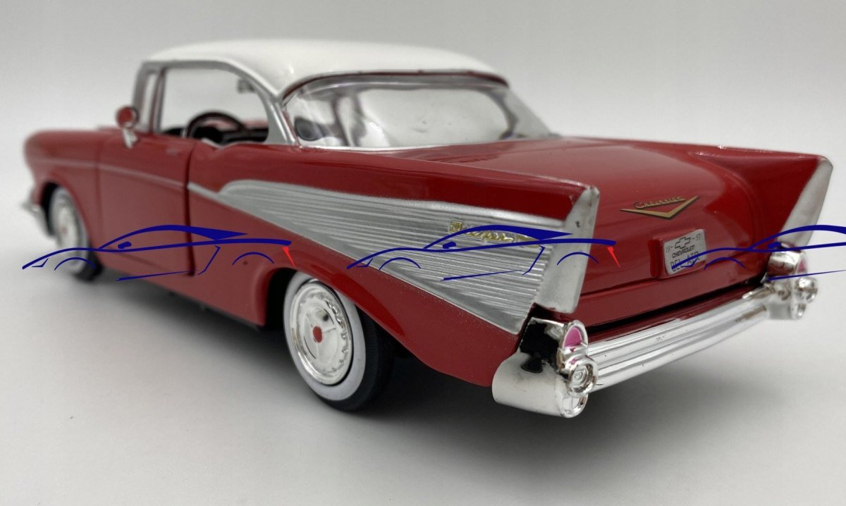 ’95 CADILLAC & ’58 CHEVY BEL AIR 2台セット Motormax, Chevrolet BEL AIR 1950 model 1:24 Motormax 73268