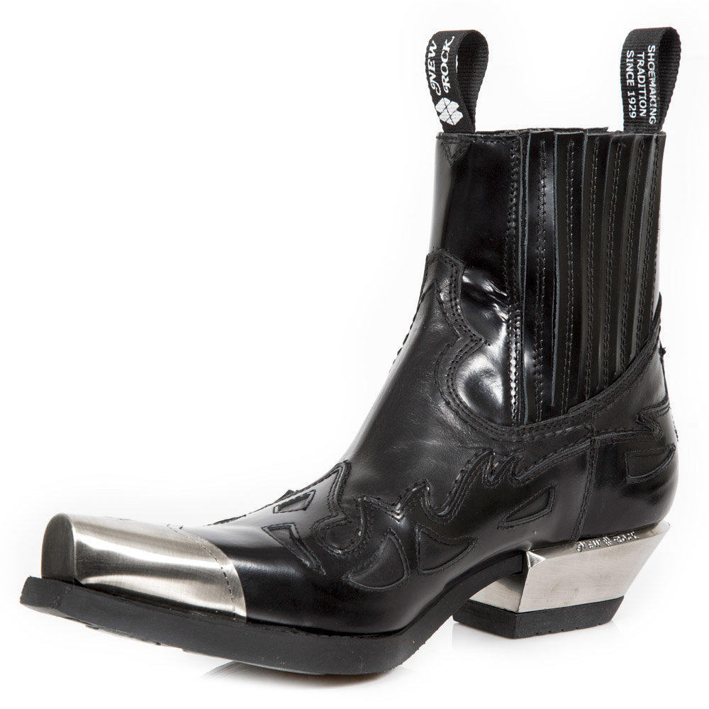 Buty New Rock M.7950P-C11 Antik Negro Itali Negro West Neg