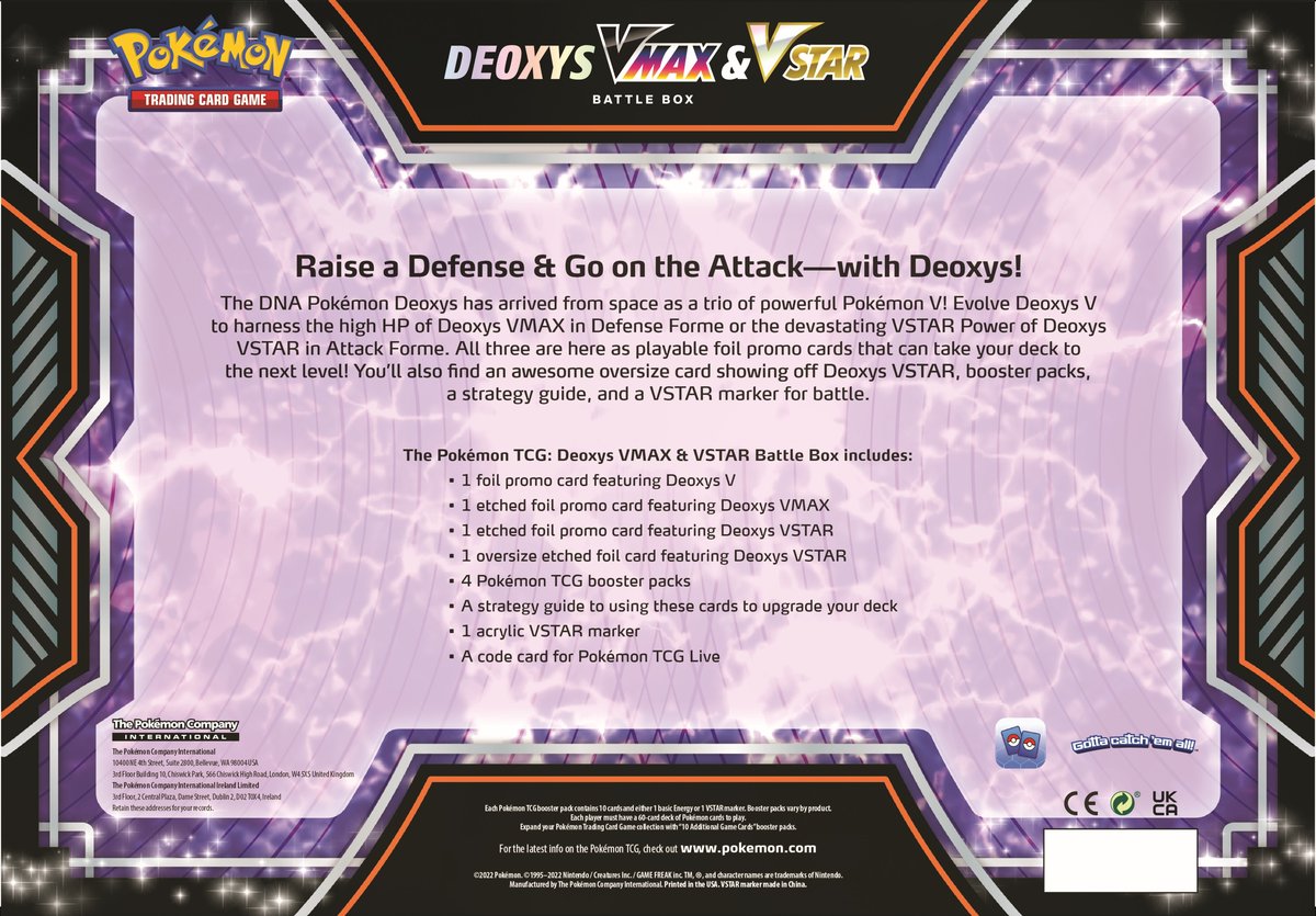 Buy Pokemon TCG: Deoxys/Zeraora VMAX & VSTAR Battle Box