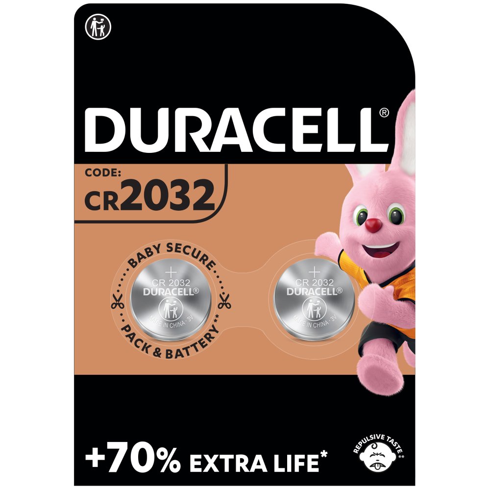 Pile Lithium Duracell CR2032 x 2 - 5,20€