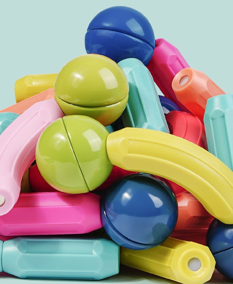 Toppik 豪華セット Klocki Magnetyczne MEGA ZESTAW Magnetic Sticks XXL 128 sztuk