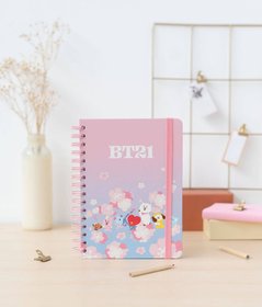 Notes A5 BTS BT21 Cherry Blossom 90 kartek linie Prezent dla