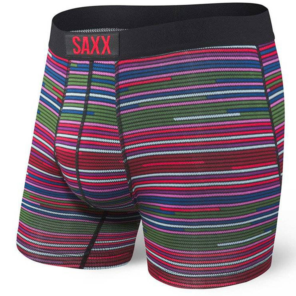 Bokserki męskie SAXX Vibe Boxer Brief Red Serape Stripe - S - SAXX