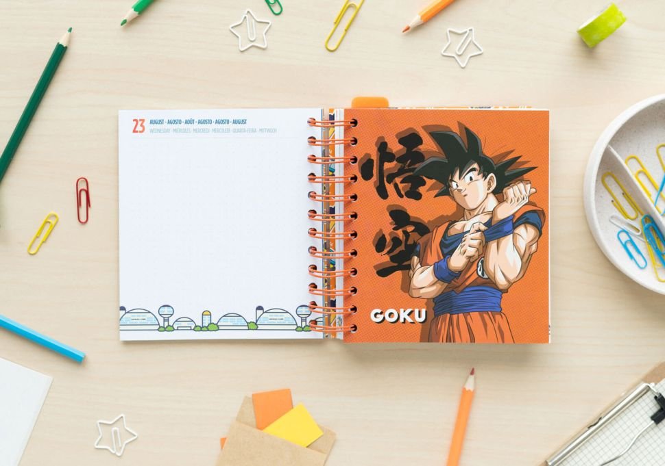 Calendário A3 2024 Dragon Ball - Amarelo · Grupo Erik Editores