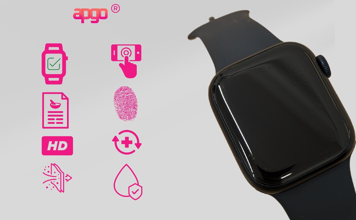 1x Folia hydrożelowa do Garmin Vivoactive 5 - apgo HD HQ FLEX Smartwatch  Hydrogel Protection Ochrona na ekran smartwatcha - apgo