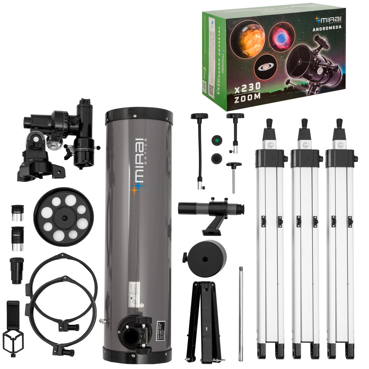 Teleskop Astronomiczny Zwierciadlany - Zoom 230X F750150 Eq3