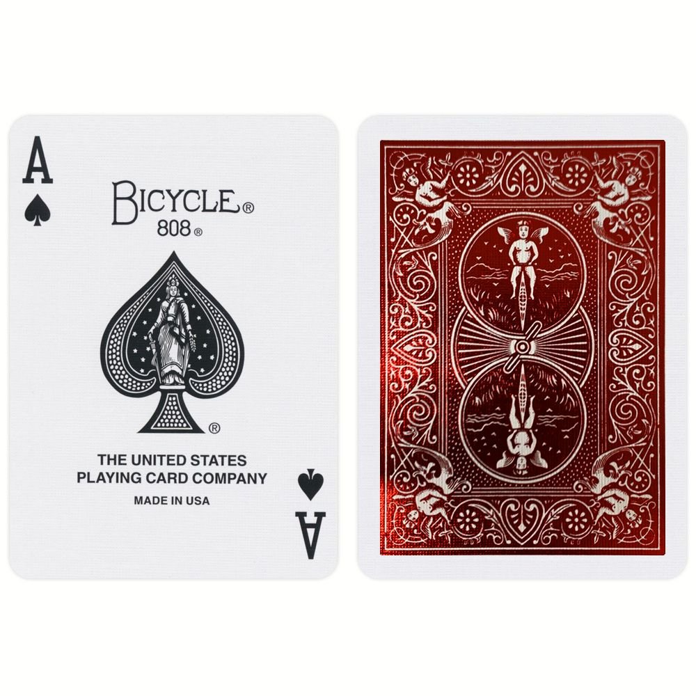 METALLUXE Foil Back CRIMSON (standard poker size) karty