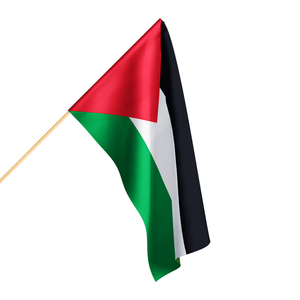 Large Palestinian Flag with Telescopic 2m Flag Pole