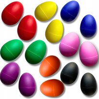 16x JAJKO GRZECHOTKA MIX KOLORÓW, muzyczne jajka marakasy, egg shaker Kazoo Polska