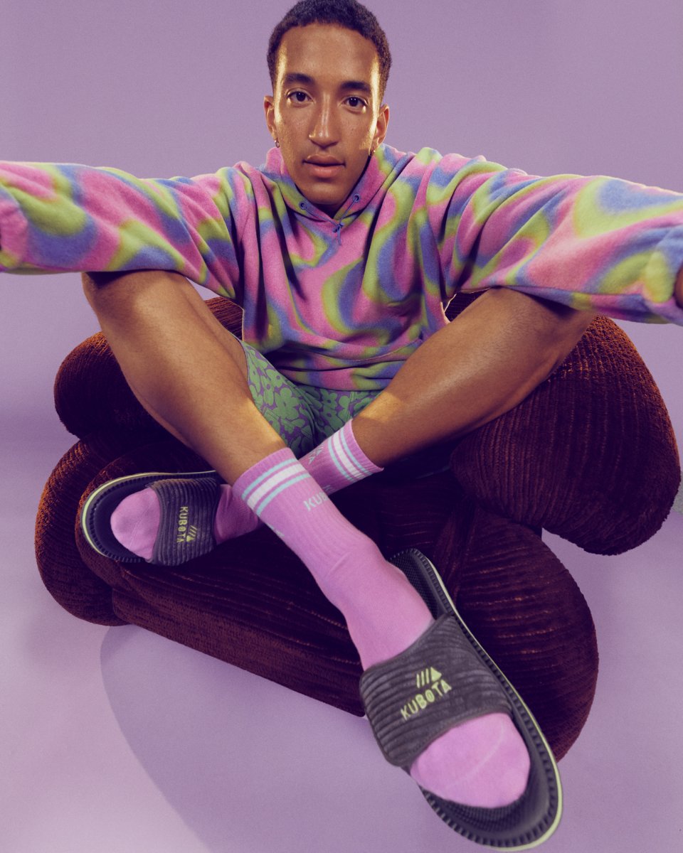 Klapki Męskie Kubota Rzep Sztruksowe Grafitowe 45 - Kubota | Sport