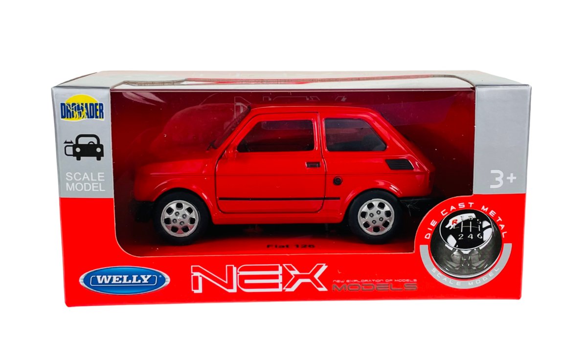 Fiat 126 Modellauto – Rot, Maßstab 1:24, Fertigmodell Von Welly – Sammlerstück