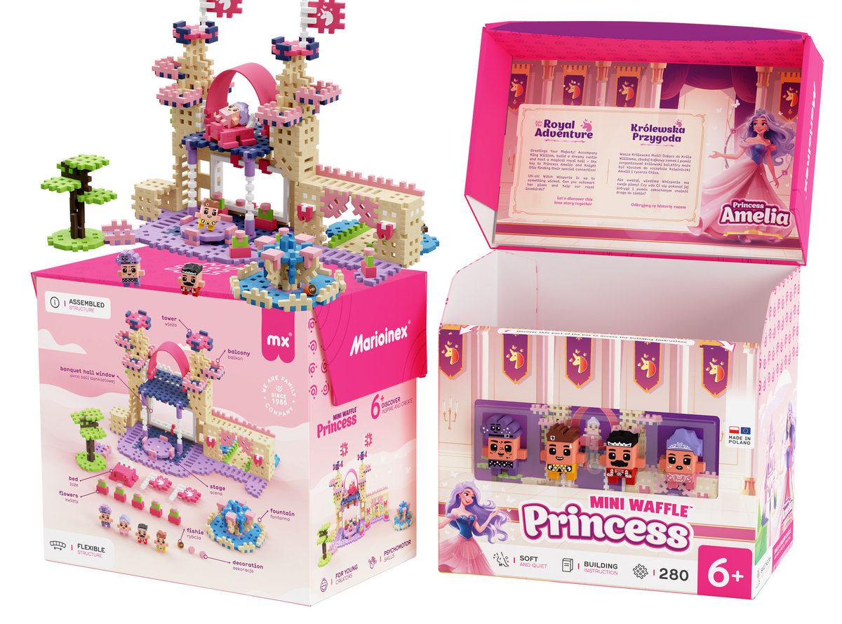 Mini Waffle Marioinex Princess, Królewska Przygoda 280 El. 4 Mini Waffle Marioinex Princess, Królewska Przygoda 280 El. 4