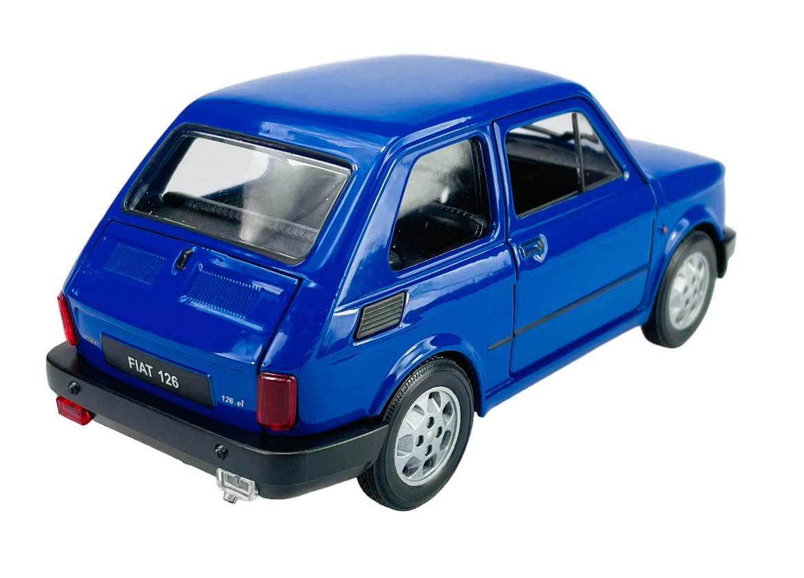 Welly Fiat 126P Niebieski 1:21 Samochód Nowy Metalowy Model