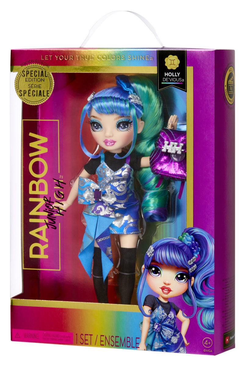 Zabawka Rainbow High Junior High Special Edition Doll- Holly De'Vious (Blue)