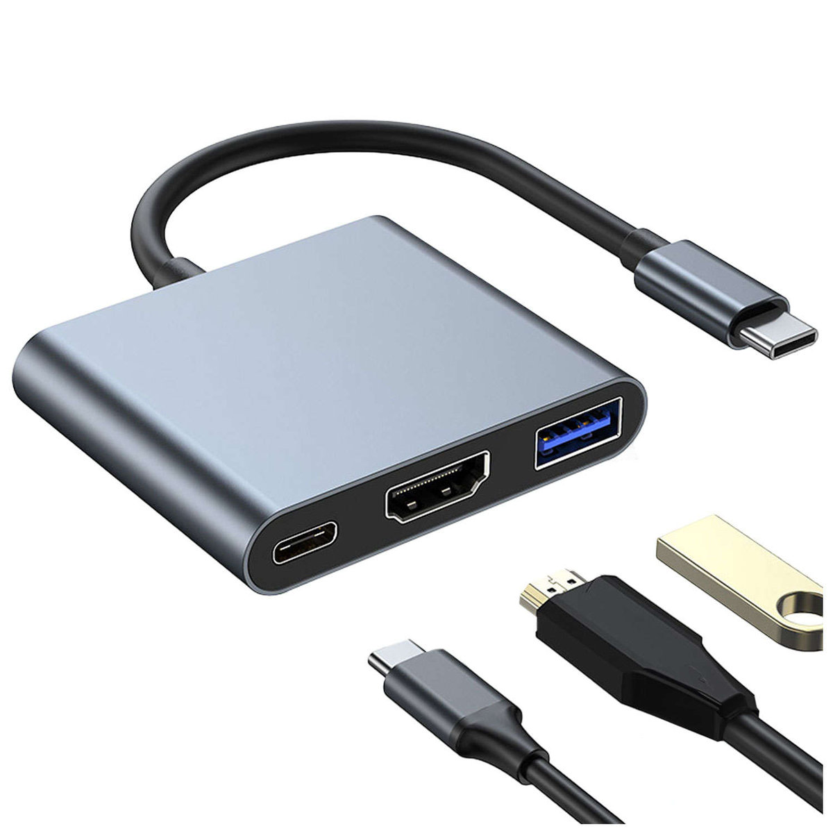 Kabel Adapter USB-C 3.1 Typ C do HDMI 4K Mhl 200cm / Huby i