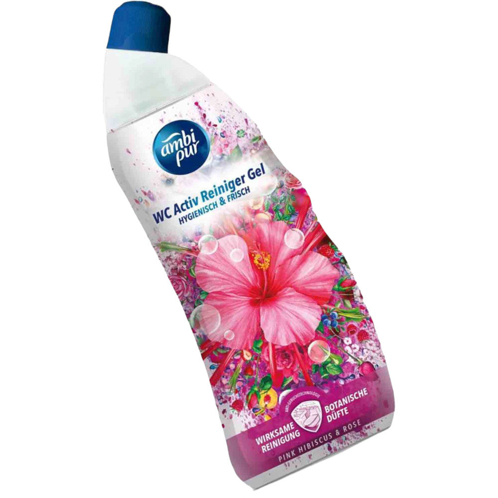 WC Active Gel Pink Hibiscus & Rose, 750 ml - ambipur