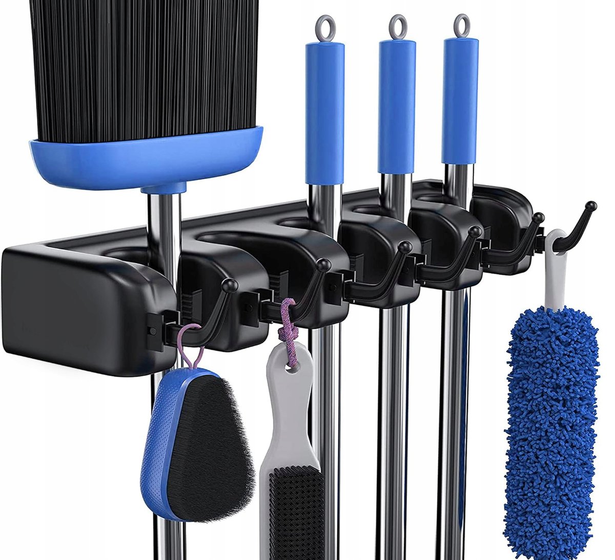 置物 Mmk WIESZAK ŚCIENNY ORGANIZER NA MIOTŁY MOPY SPRZĘT SA076