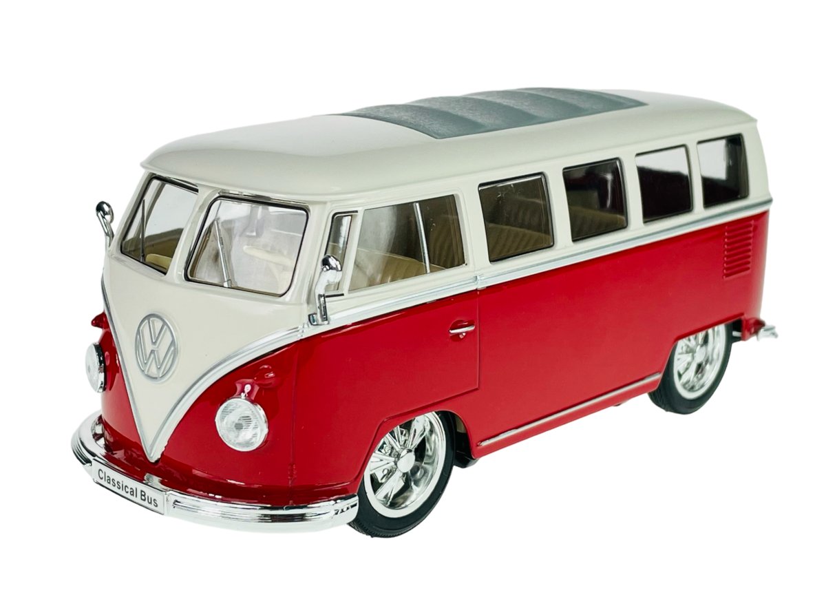 Welly 1963 Vw Volkswagen T1 Bus Samba Czerwony 1:24 - Welly