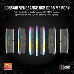 CORSAIR VENGEANCE RGB DDR5 RAM 32 GB (2x16 GB) 5200 MHz CL40