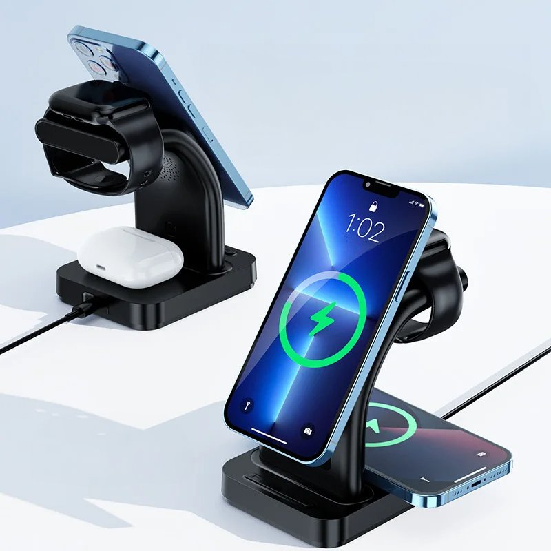 Ładowarka Indukcyjna 3w1 Do iPhone/Apple Watch/AirPods z