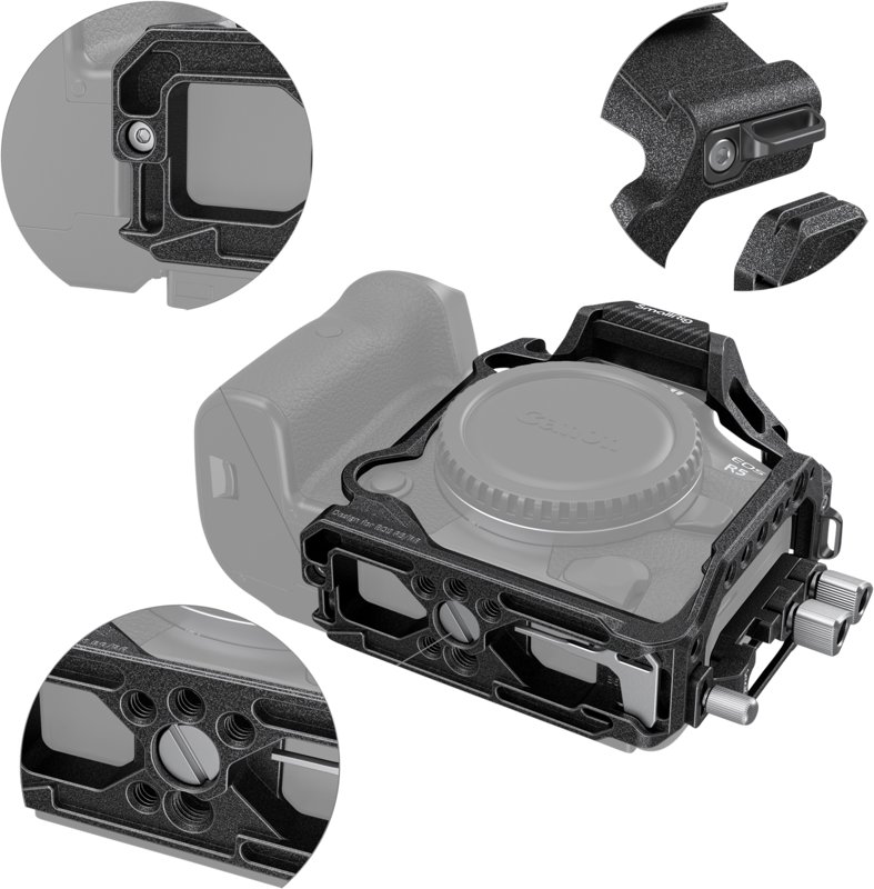 Smallrig 3656 - Półklatka Black Mamba i zacisk kablowy do Canon R5