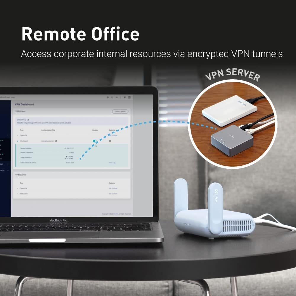 Router WiFi 6 GL.iNet GL-MT3000 Beryl AX, Gigabit, VPN