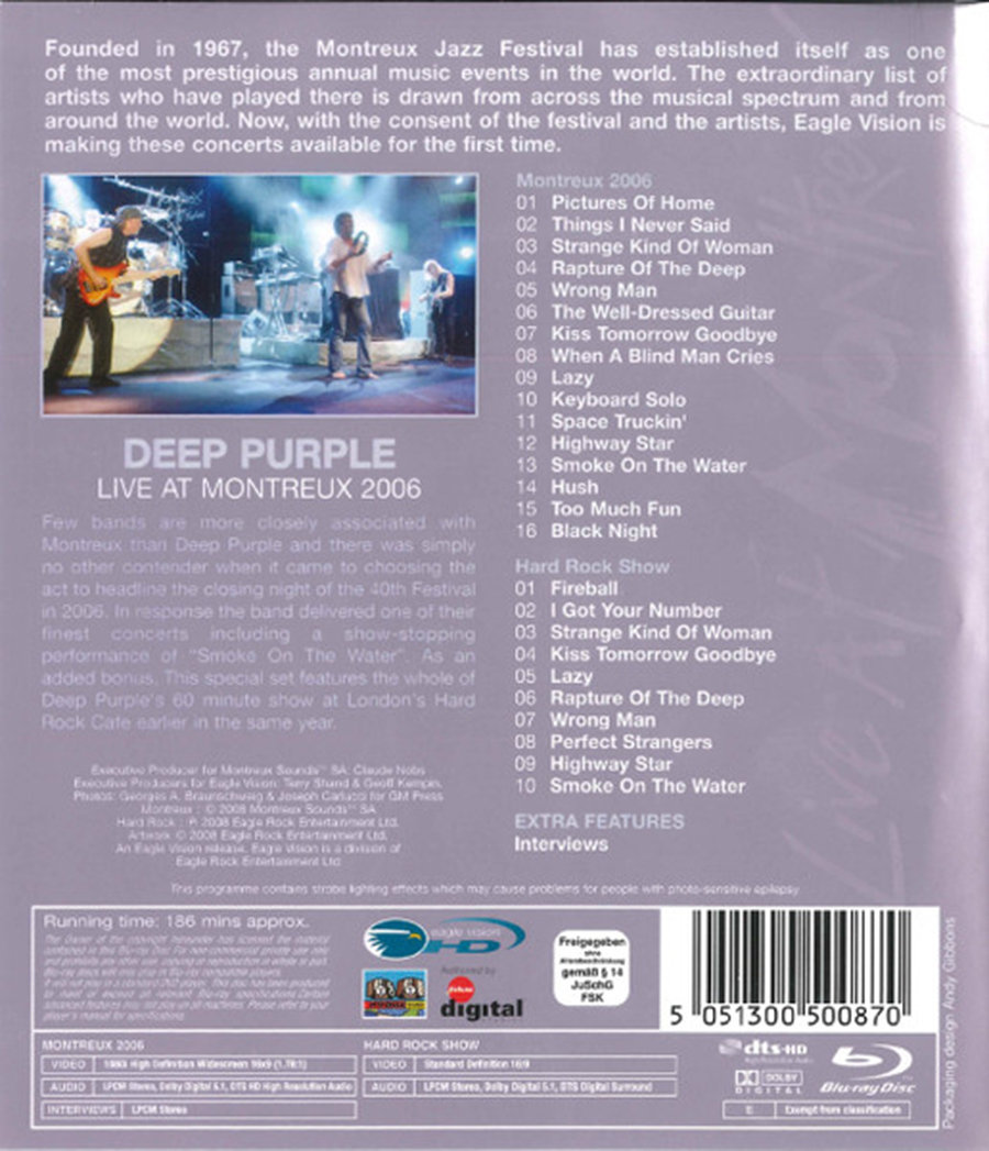 ディープ・パープル/ライヴ・アット・モントルー2006 Live at Montreux 2006 - Deep Purple | Muzyka Sklep EMPIK.COM