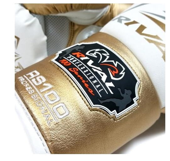 Rękawice bokserskie Rival RS100 (white/gold) [Waga: 16 oz] - Inna