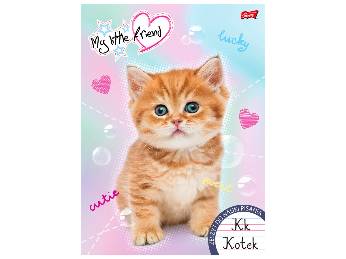 猫 a4 Zeszyt Herlitz Animals A4 w linie podwójne 32 kartkowy kot