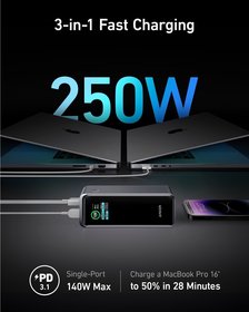 Anker Prime Power Bank (27650mAh, 250W)② Anker Prime, Power Bank 27650 Mah, Czarny, A1340011
