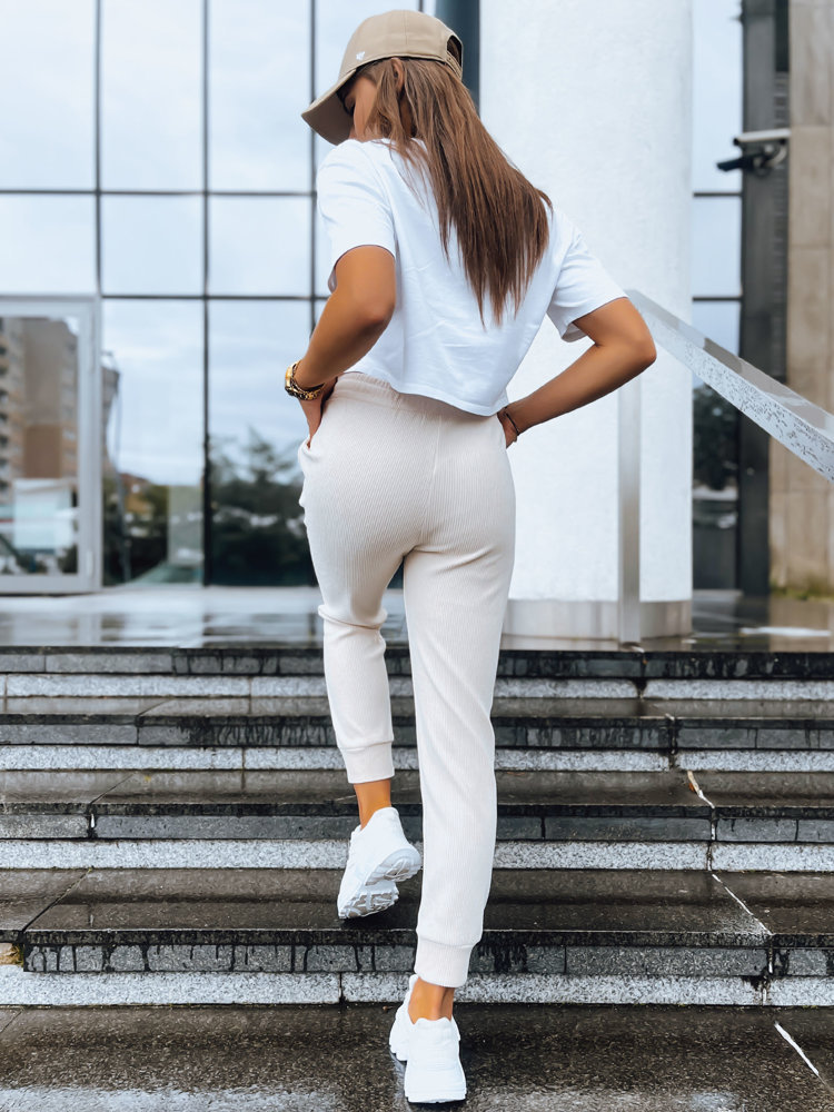 Spodnie sztruksowe damskie MARIE beżowe Dstreet UY1576-XL/XXL