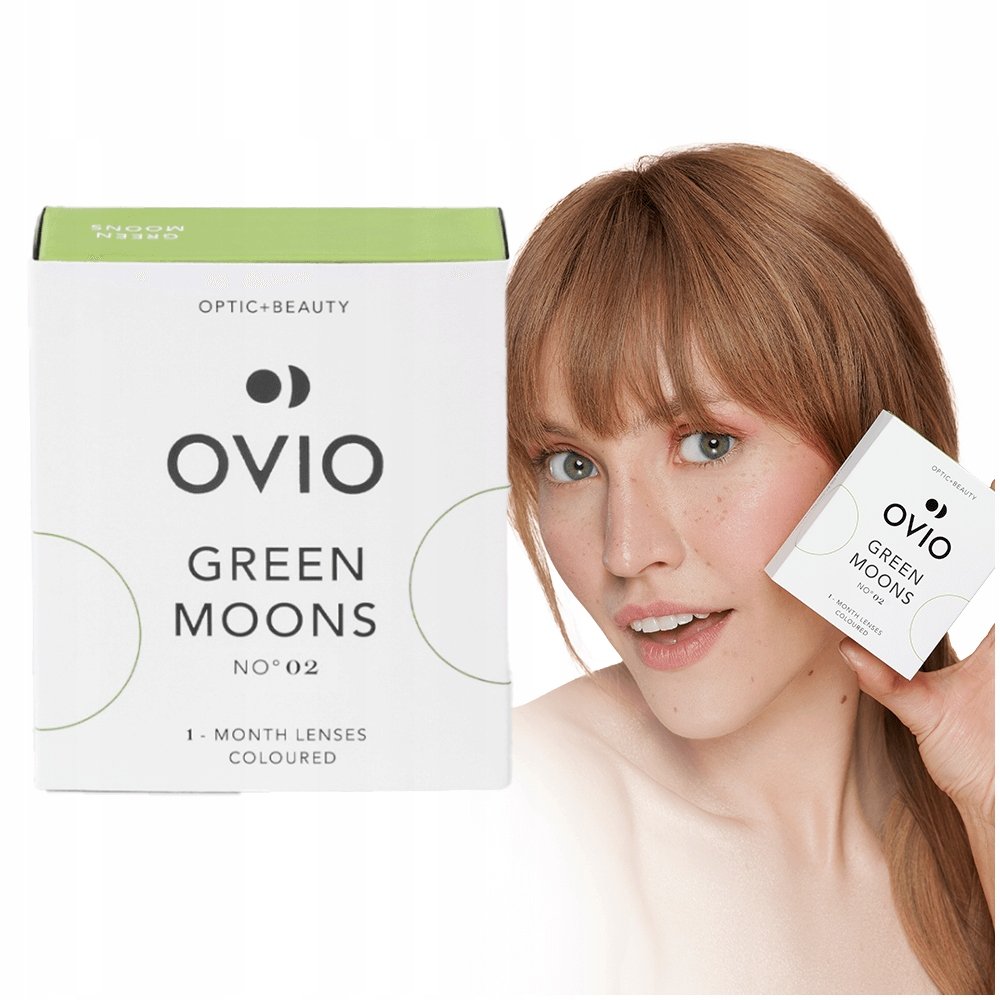ZIELONE Miesięczne soczewki kontaktowe hydrożelowe OVIO GREEN
