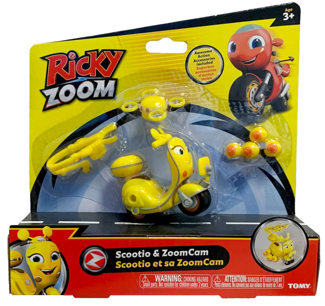 Ricky Zoom Scootio & ZoomCam Motor Motocykl dron Zestaw