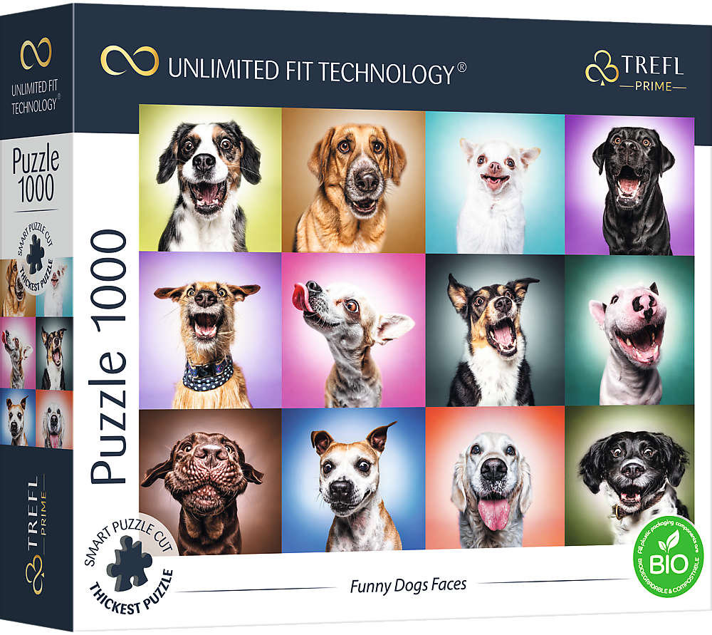 Dog Puzzles For Adults 1000 Pieces – Modern Art Puppy Jigsaw Puzzle, Challenging 23.85x23.85 Inch, Letters On Back