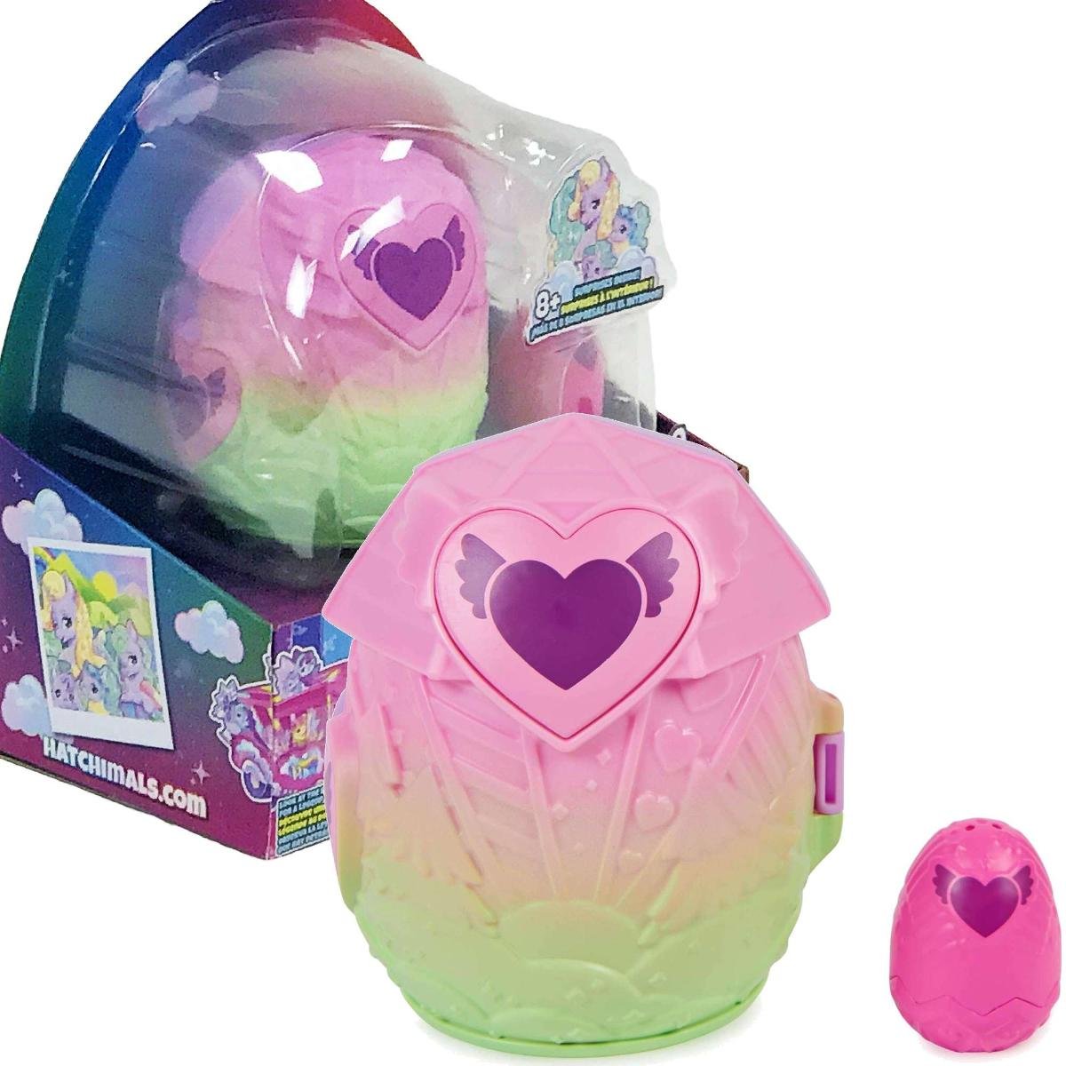 Hatchimals zestaw Rainbow-cation duże jajko rodzinny domek