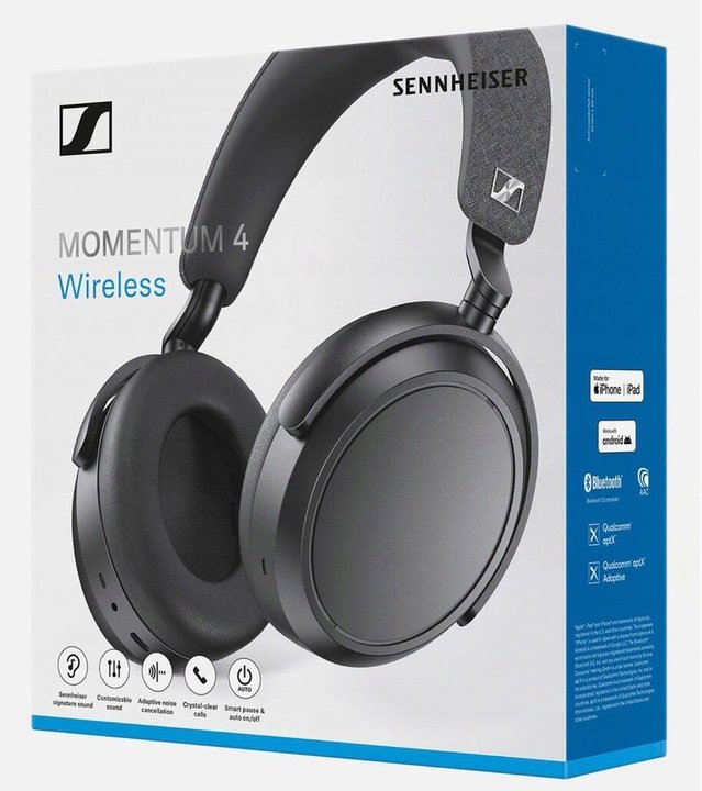 Sennheiser MOMENTUM 4 Wireless Black - SALON SENNHEISER WARSZAWA