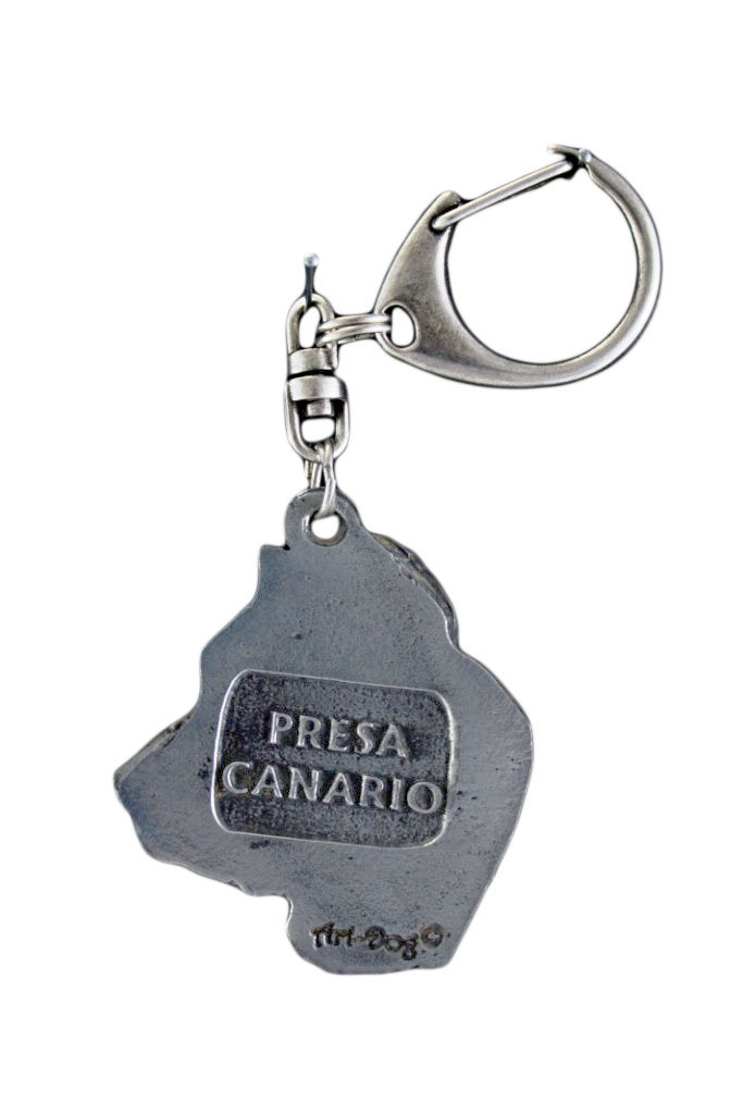 Presa Canario, Perro de Presa Canario Keyring, Gold 2024 plated keychain, Key ring with a dog, Solid key pendant, Gift Box available