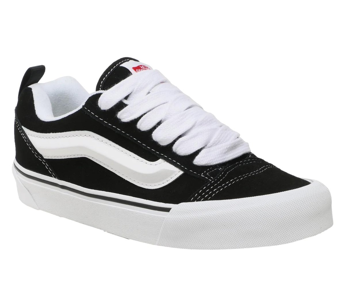 VANS★OLD SKOOL★兼用★LEATHER BLACK/TRUE WHITE Buty Vans Old Skool Stackform - czarny (leather black/true