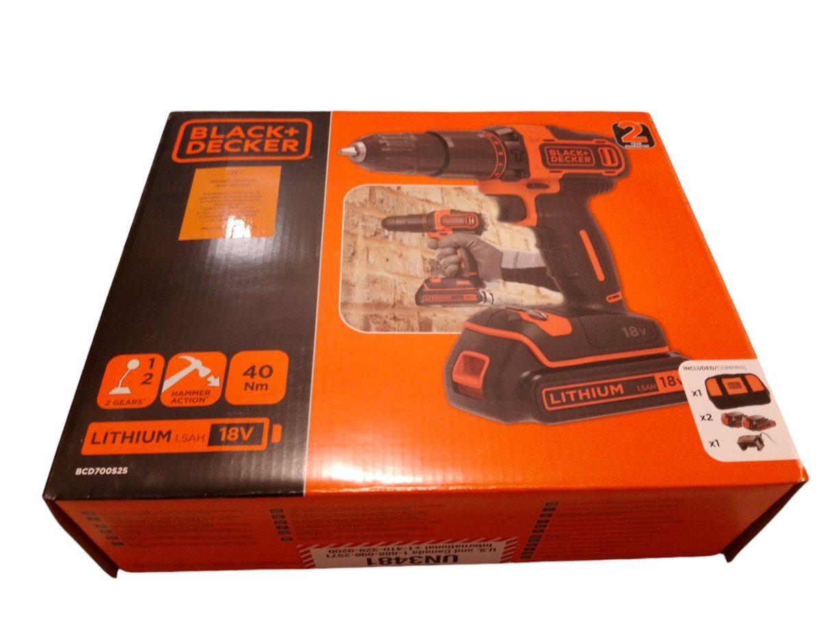 Wkr tarka udarowa Black Decker 18 V 2 x 1 5 Ah z torb BCD700S2S Black Decker Sklep EMPIK.COM